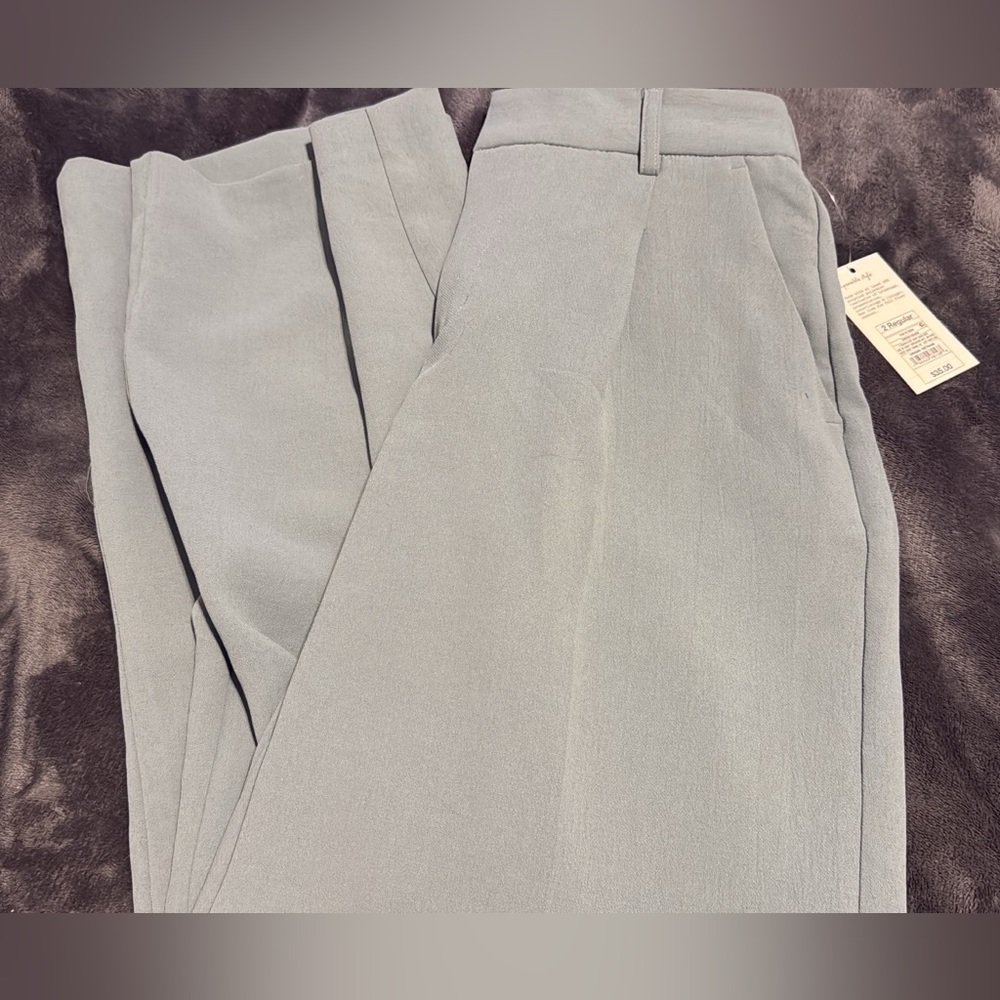 A New Day Wide Leg Pants - Light Gray